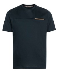 Мужская темно-синяя футболка с круглым вырезом от Herno