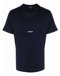 Мужская темно-синяя футболка с круглым вырезом от Hydrogen