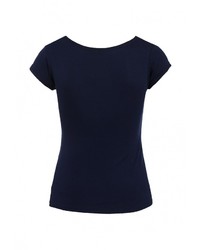 Женская темно-синяя футболка с круглым вырезом от Influence
