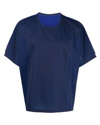 Мужская темно-синяя футболка с круглым вырезом от Issey Miyake