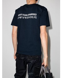 Мужская темно-синяя футболка с круглым вырезом от WTAPS