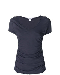 Женская темно-синяя футболка с круглым вырезом от James Perse