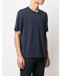 Мужская темно-синяя футболка с круглым вырезом от Nuur