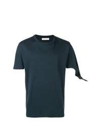 Мужская темно-синяя футболка с круглым вырезом от JW Anderson