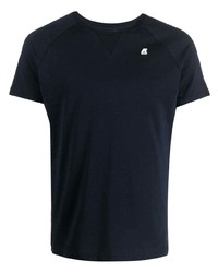 Мужская темно-синяя футболка с круглым вырезом от K-Way