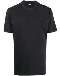 Мужская темно-синяя футболка с круглым вырезом от Karl Lagerfeld