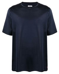 Мужская темно-синяя футболка с круглым вырезом от Kiton