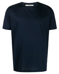 Мужская темно-синяя футболка с круглым вырезом от La Fileria For D'aniello