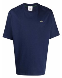 Мужская темно-синяя футболка с круглым вырезом от Lacoste
