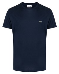 Мужская темно-синяя футболка с круглым вырезом от Lacoste