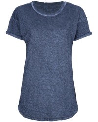 Женская темно-синяя футболка с круглым вырезом от Laurence Dolige