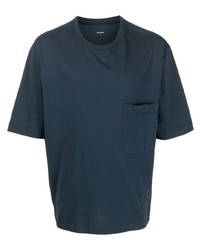 Мужская темно-синяя футболка с круглым вырезом от Lemaire