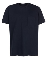 Мужская темно-синяя футболка с круглым вырезом от Les Tien