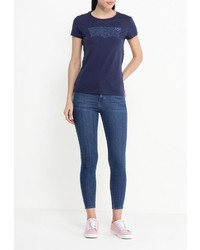 Женская темно-синяя футболка с круглым вырезом от Levi's