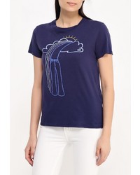 Женская темно-синяя футболка с круглым вырезом от Levi's