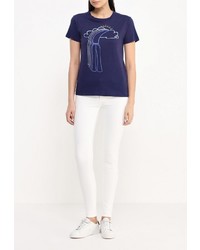 Женская темно-синяя футболка с круглым вырезом от Levi's