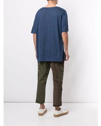 Мужская темно-синяя футболка с круглым вырезом от Alanui