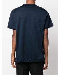 Мужская темно-синяя футболка с круглым вырезом от Alexander McQueen