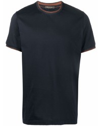 Мужская темно-синяя футболка с круглым вырезом от Loro Piana