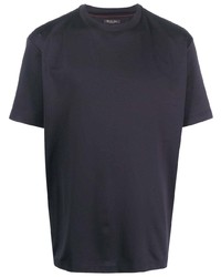Мужская темно-синяя футболка с круглым вырезом от Loro Piana