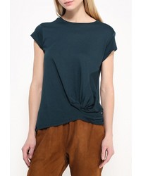 Женская темно-синяя футболка с круглым вырезом от Mango