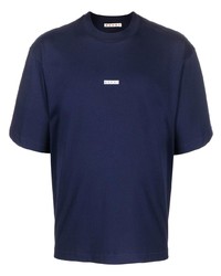 Мужская темно-синяя футболка с круглым вырезом от Marni