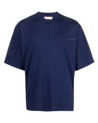 Мужская темно-синяя футболка с круглым вырезом от Marni