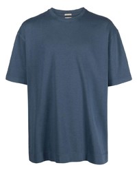 Мужская темно-синяя футболка с круглым вырезом от Massimo Alba