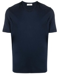Мужская темно-синяя футболка с круглым вырезом от Mauro Ottaviani