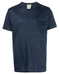 Мужская темно-синяя футболка с круглым вырезом от MC2 Saint Barth