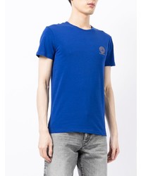 Мужская темно-синяя футболка с круглым вырезом от Versace