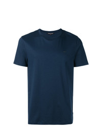 Мужская темно-синяя футболка с круглым вырезом от Michael Kors Collection