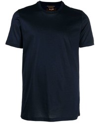 Мужская темно-синяя футболка с круглым вырезом от Moorer