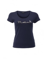 Женская темно-синяя футболка с круглым вырезом от Motivi