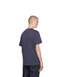 Мужская темно-синяя футболка с круглым вырезом от Loewe