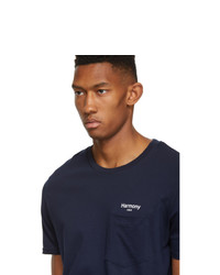 Мужская темно-синяя футболка с круглым вырезом от Harmony