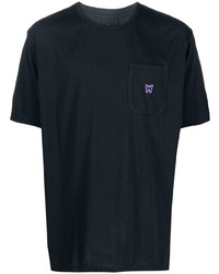 Мужская темно-синяя футболка с круглым вырезом от Needles