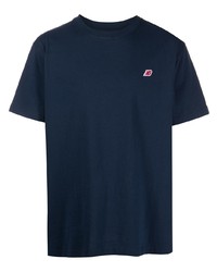 Мужская темно-синяя футболка с круглым вырезом от New Balance