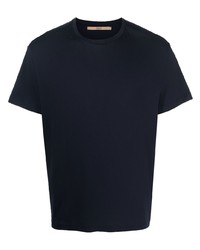 Мужская темно-синяя футболка с круглым вырезом от Nuur
