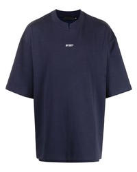 Мужская темно-синяя футболка с круглым вырезом от Off Duty