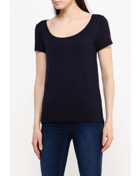 Женская темно-синяя футболка с круглым вырезом от Only