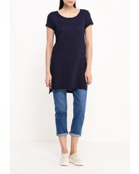 Женская темно-синяя футболка с круглым вырезом от Only