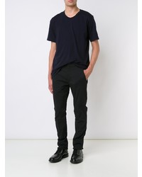 Мужская темно-синяя футболка с круглым вырезом от Ziggy Chen