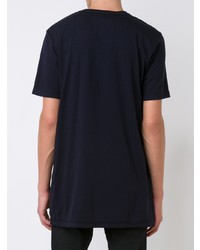 Мужская темно-синяя футболка с круглым вырезом от Ziggy Chen