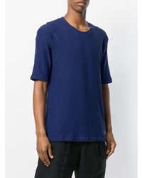 Мужская темно-синяя футболка с круглым вырезом от Laneus