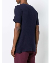 Мужская темно-синяя футболка с круглым вырезом от Saturdays Nyc