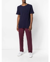 Мужская темно-синяя футболка с круглым вырезом от Saturdays Nyc