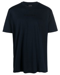 Мужская темно-синяя футболка с круглым вырезом от Paul & Shark