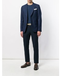 Мужская темно-синяя футболка с круглым вырезом от Lardini