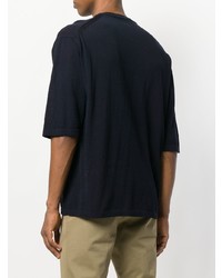 Мужская темно-синяя футболка с круглым вырезом от Nuur